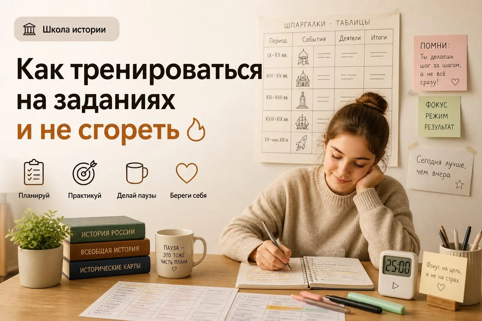 Почему таблицы — лучший формат шпаргалок для ЕГЭ по истории?При открытии учебника сплошное полотно из...