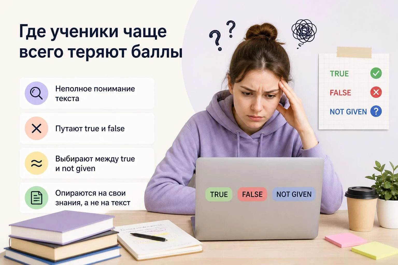 Что такое True/False/Not Stated в ЕГЭ и чем отличается от IELTS?Задание на определение True, False...