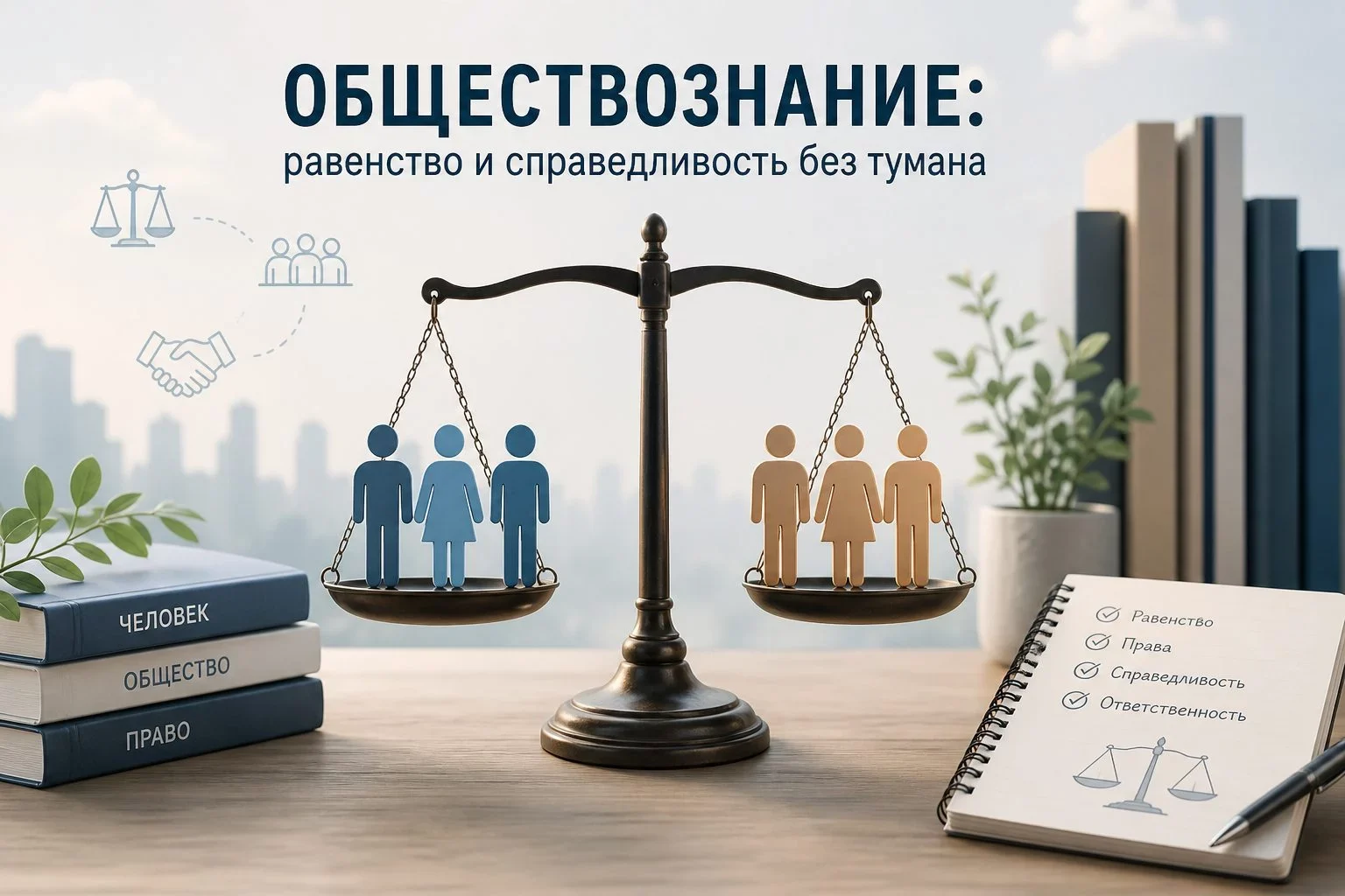 Что такое равенство и справедливость в обществознании и как они связаны с правом?Фундаментальные общеправовые принципы,...