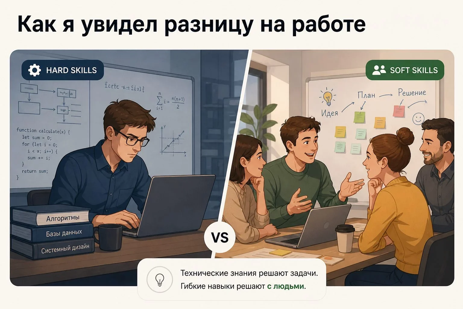 Что такое hard skills и soft skills и в чём их ключевые различия?Ключевое различие в...