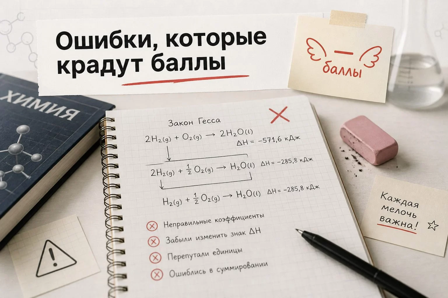 Почему закон Гесса — это фундамент термохимии в ЕГЭ?Данный постулат функционирует по принципу строгого энергетического...