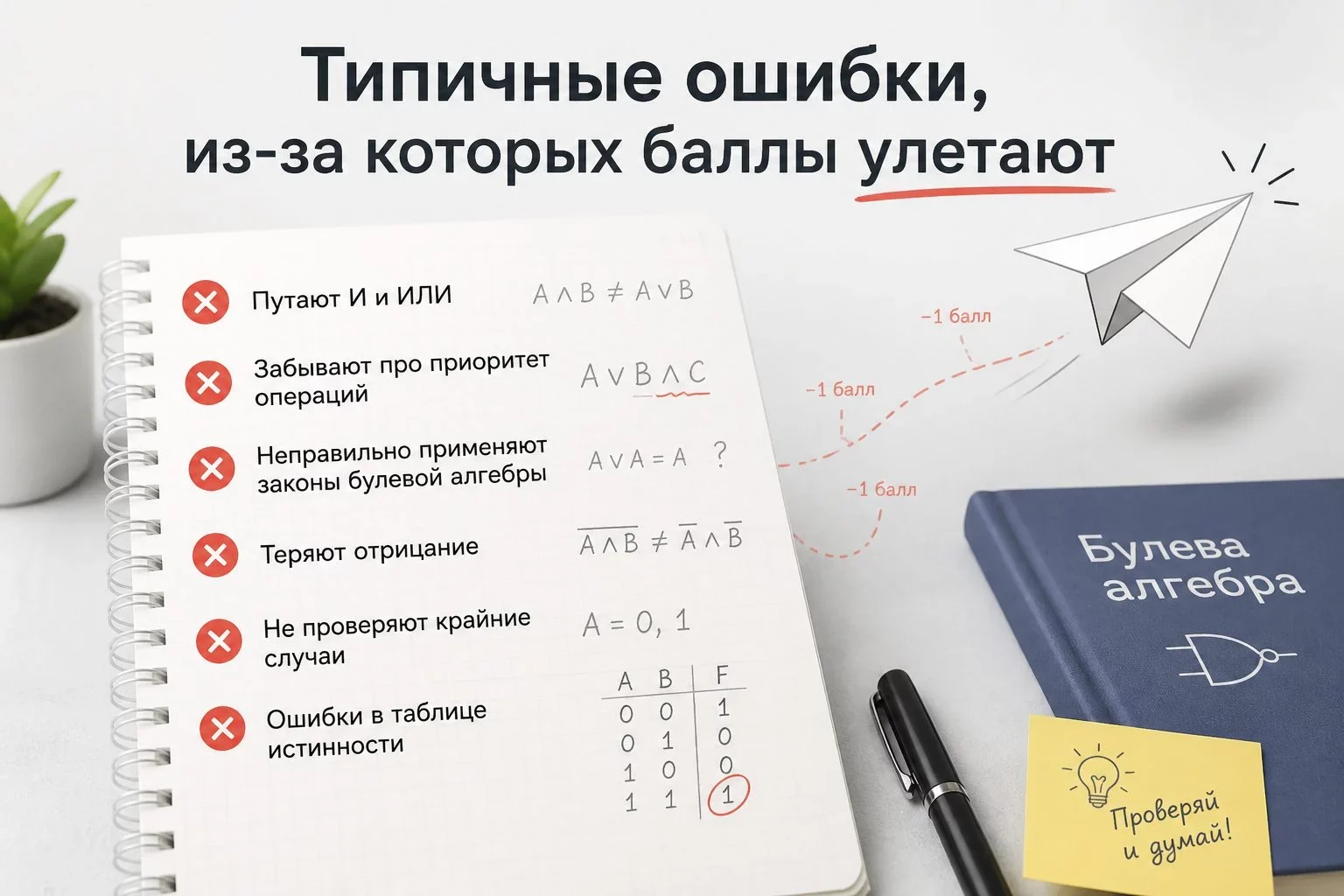Что такое булева алгебра и зачем она нужна на ЕГЭ?На экзамене выпускнику предлагают странную таблицу,...