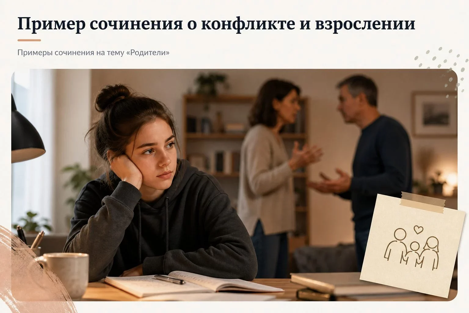 Как составить план сочинения о родителях?Четкая структура сочинения о родителях помогает логично раскрыть тему и...