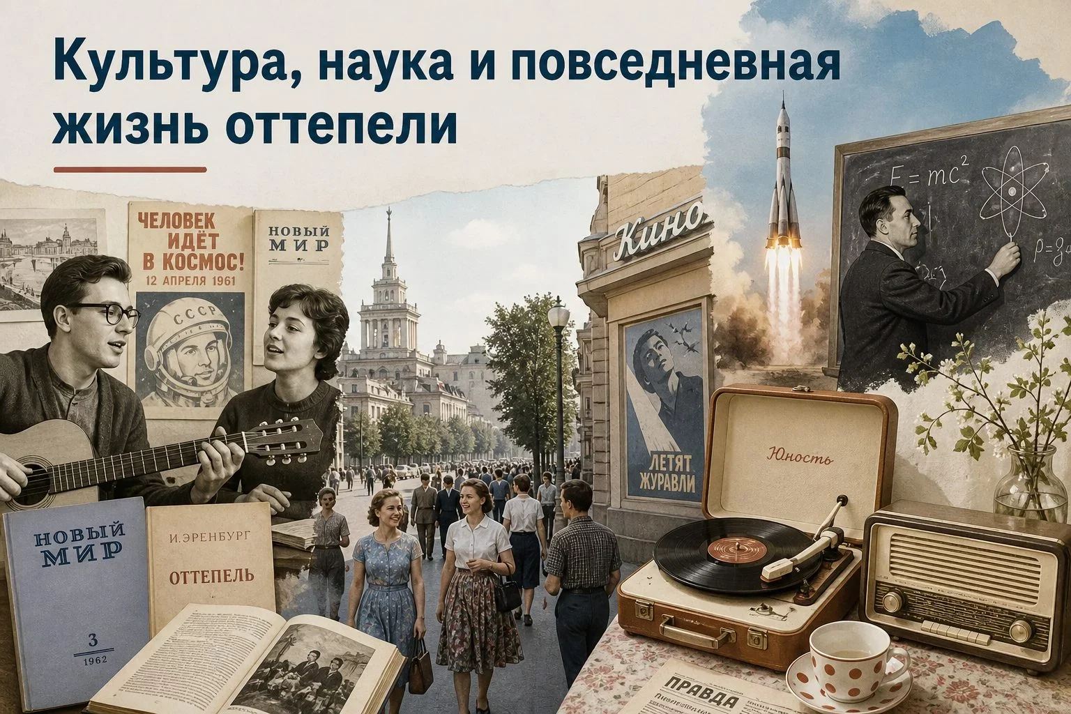 Что такое хрущёвская оттепель и в чём её суть?Хрущёвская «оттепель» — образное название периода в...