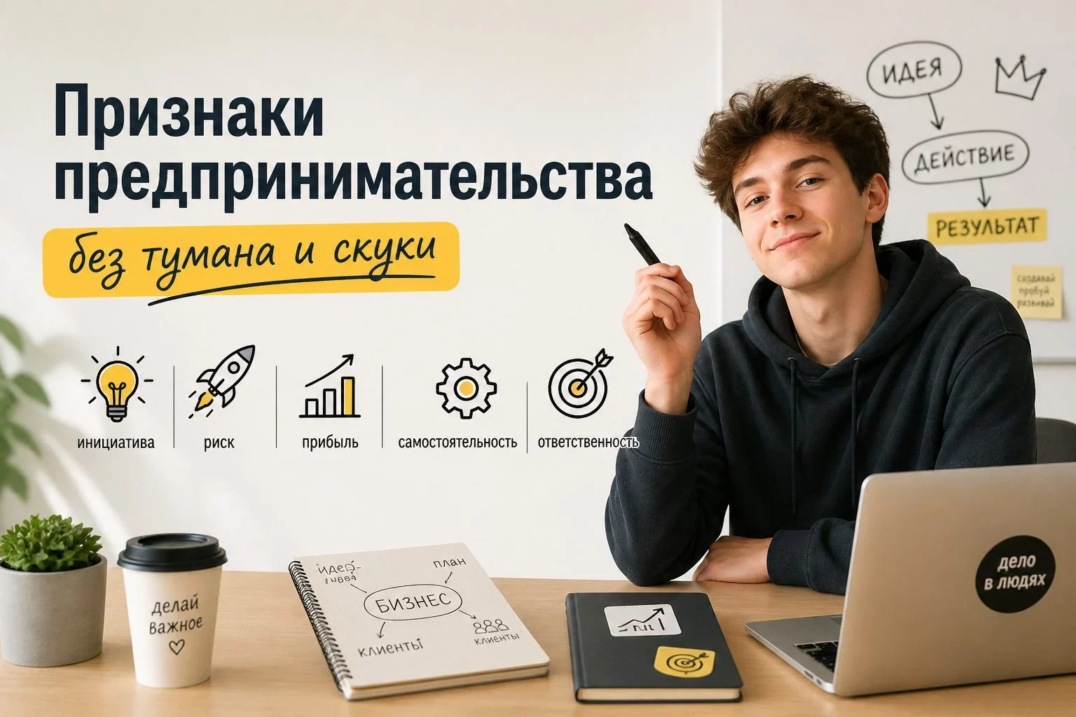 Что такое предпринимательство и чем оно отличается от работы по найму?Предпринимательство — это не просто...