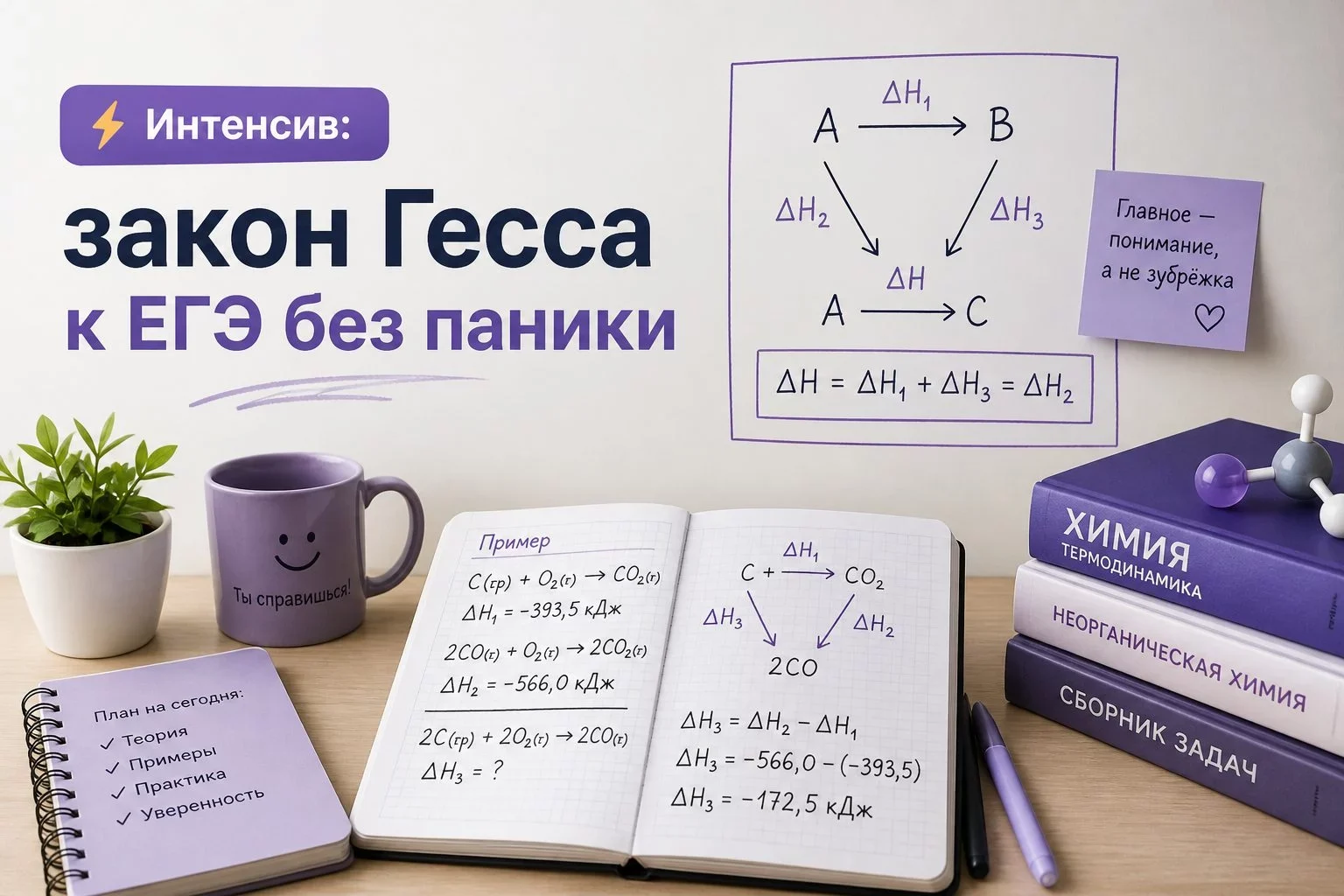 Почему закон Гесса — это фундамент термохимии в ЕГЭ?Данный постулат функционирует по принципу строгого энергетического...
