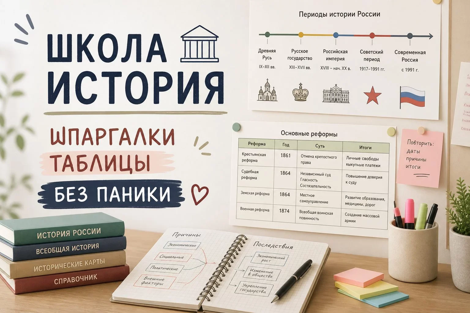 Почему таблицы — лучший формат шпаргалок для ЕГЭ по истории?При открытии учебника сплошное полотно из...