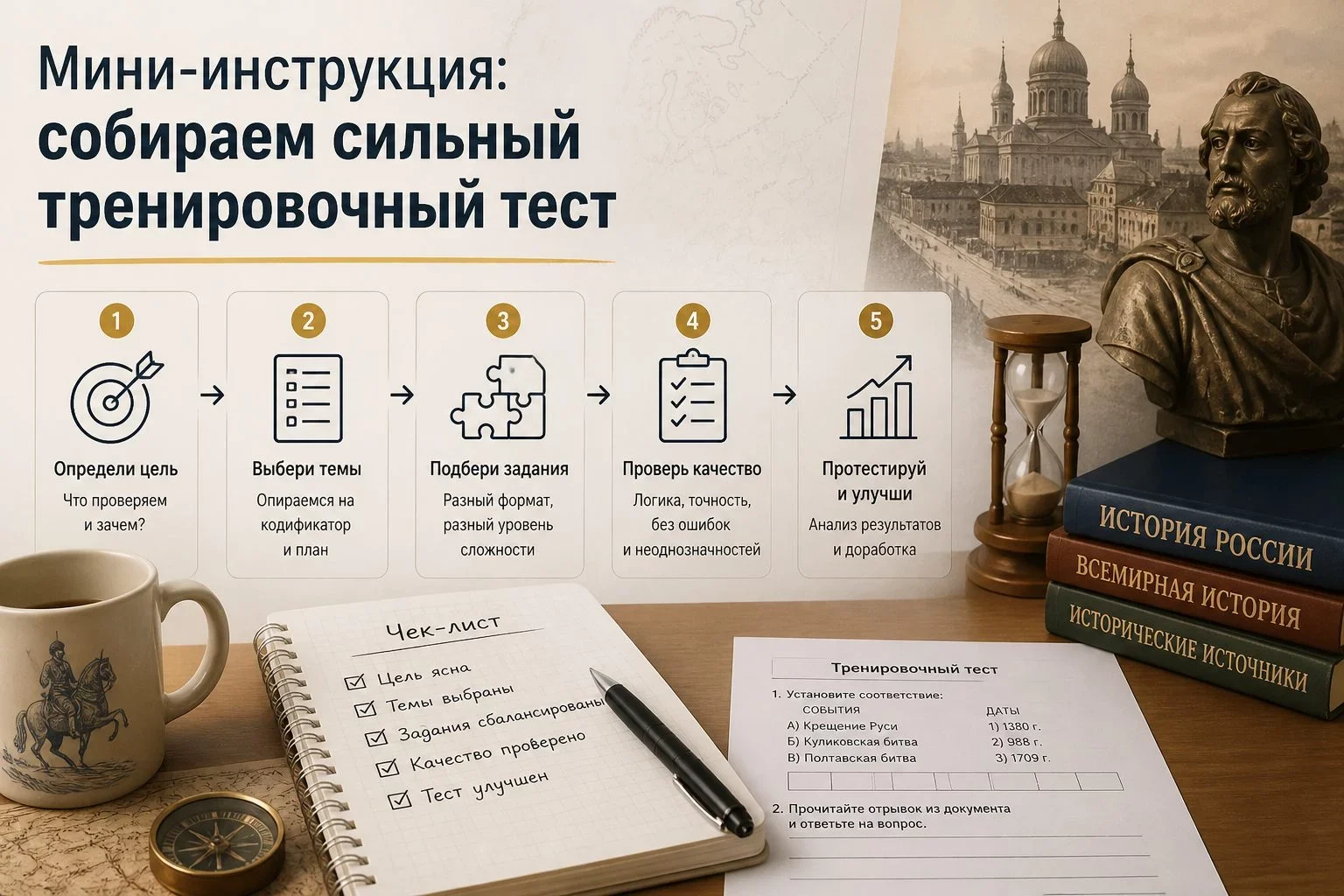 Где найти актуальные тесты по истории для подготовки в 2026 году?ЕГЭ по истории требует не...