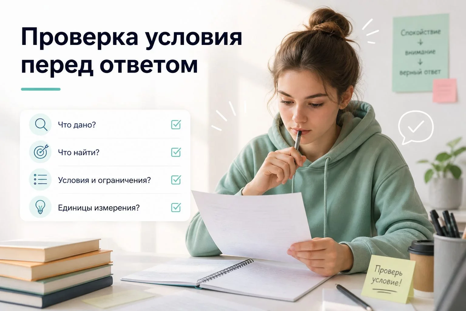 Почему допускаются ошибки еще до решения?Корень большинства досадных ошибок на экзамене — не пробел в...