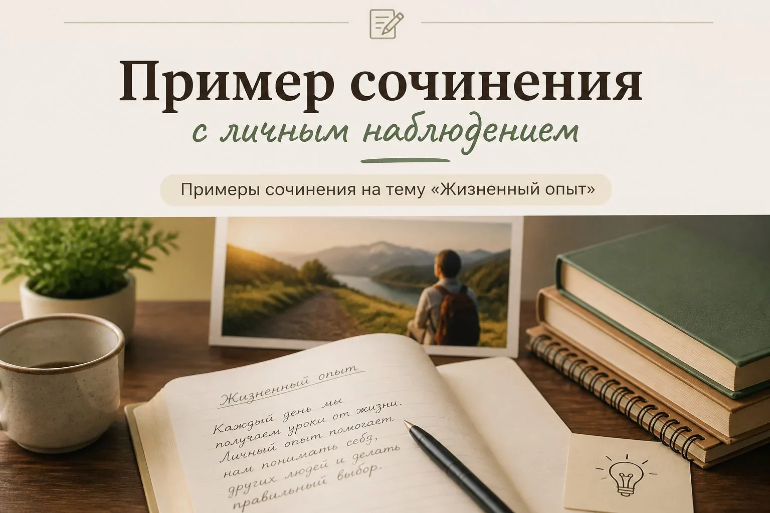 Что такое жизненный опыт и в чём его ценность для сочинения?Жизненный опыт — это не...
