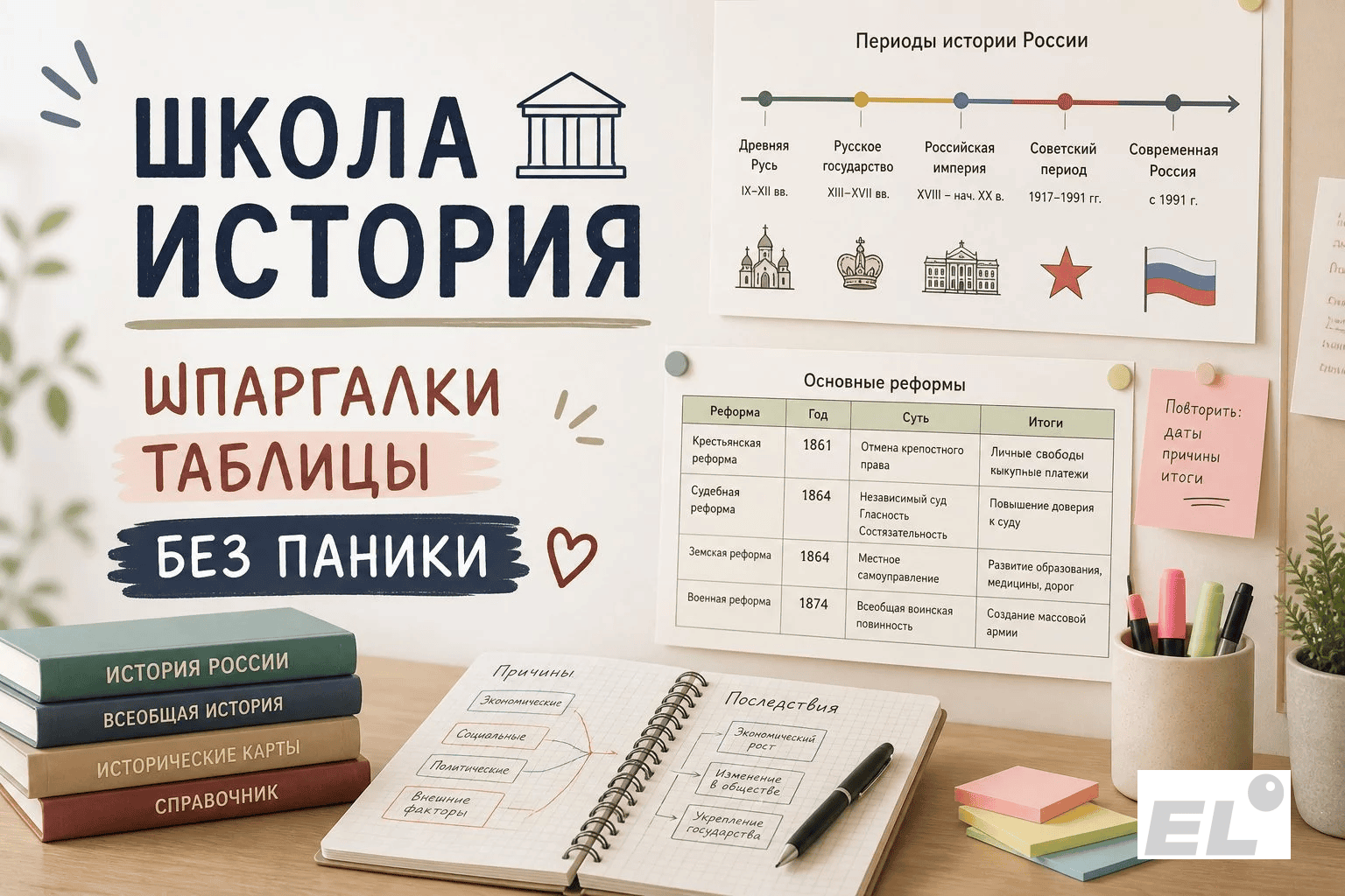 Шпаргалки в таблицах для ЕГЭ по истории: систематизируем знания за 5 шагов