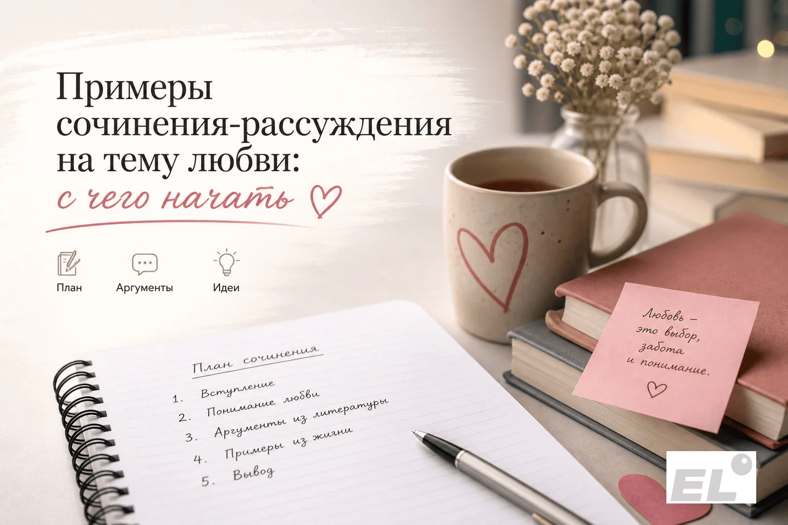 Пишем идеальное сочинение-рассуждение о любви: от плана до аргументов