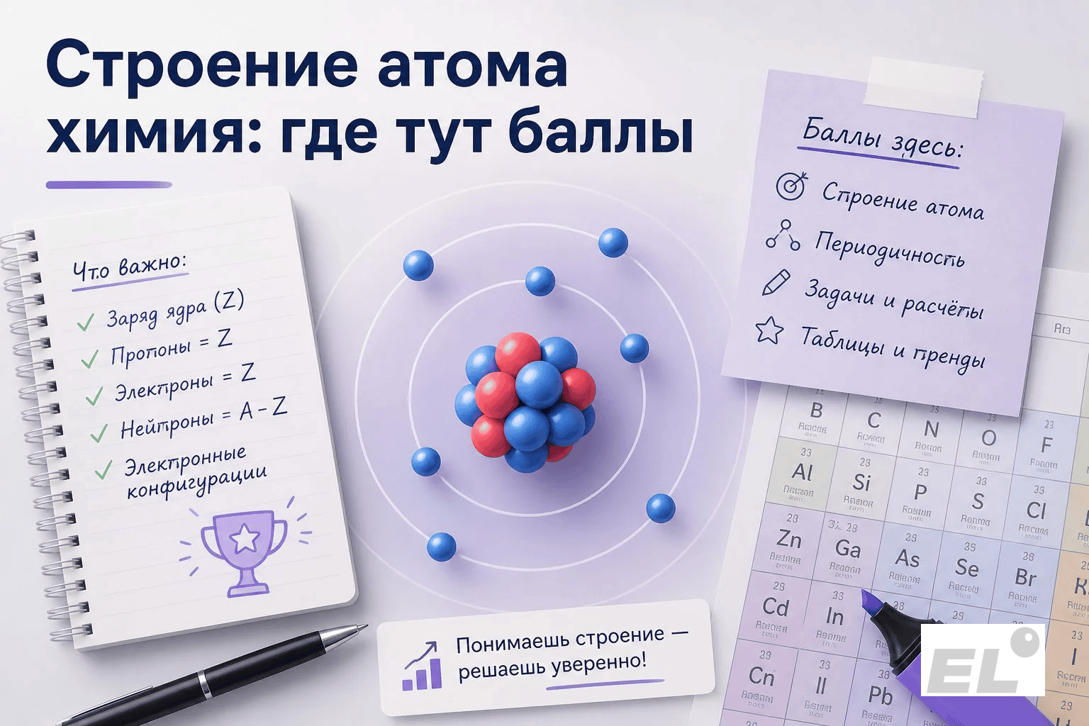 Строение атома в химии: от ядра до электронных конфигураций — подготовка к ЕГЭ